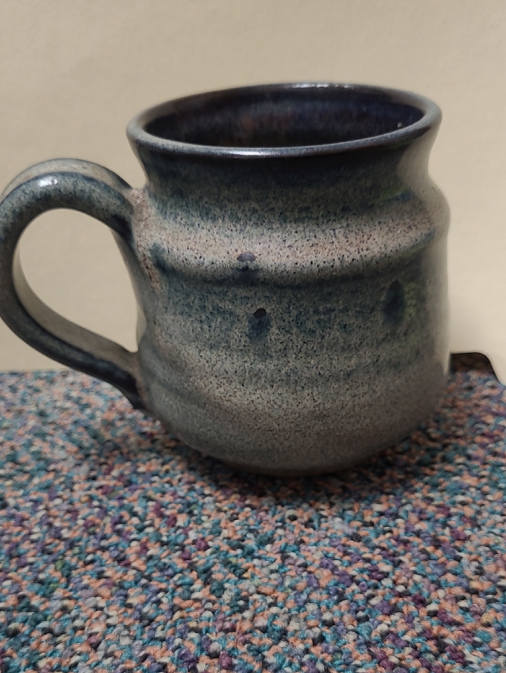 Neher Handmade Blue And Gray Speckled Ceramic Mug